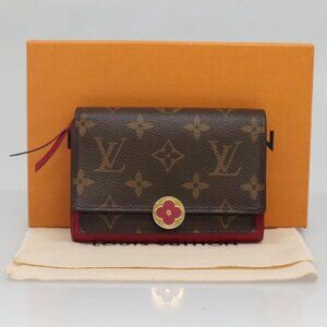 LOUIS VUITTON Monogram Portefeuille Flor Compact Wallet Fuchsia M64588 LV 128881